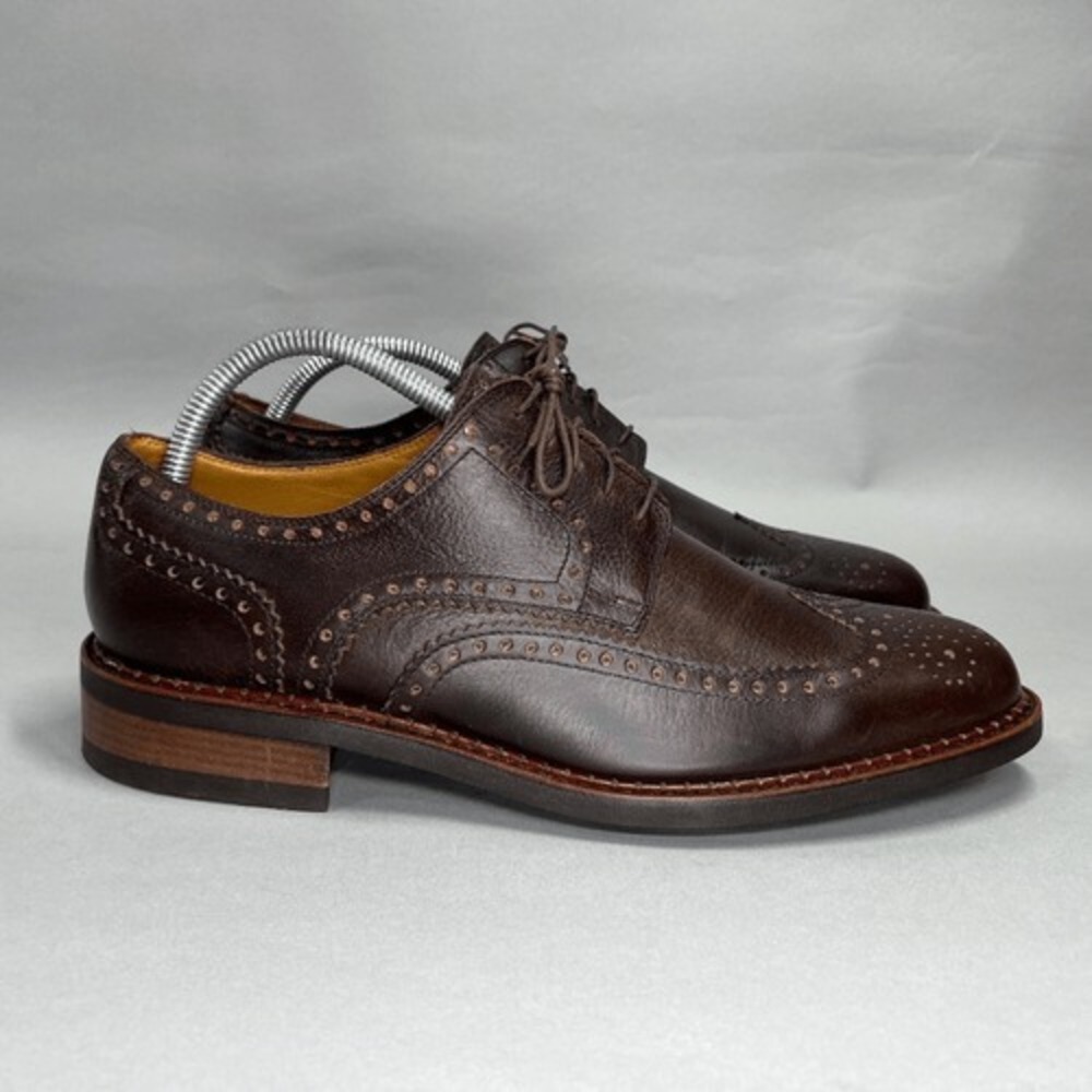 Paraboot Cousu Derby‎ Men's Size 8.5 Brown Leather Wing Tip Goodyear Dress Shoes